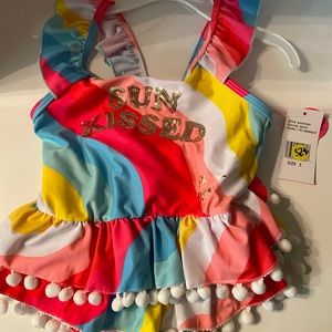 Betsey Johnson Girls One Piece Bathing Suit